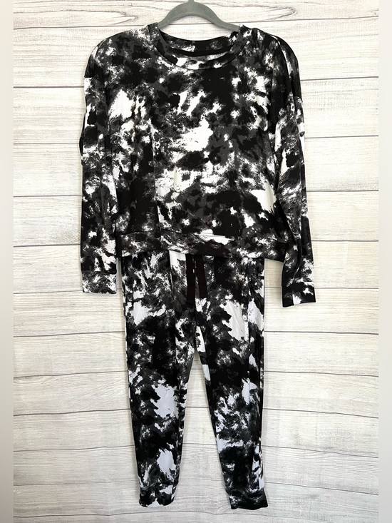 Jenni Other - Jenni | Black & White Tie-Dye Lounge Jogger Set